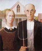 Grant Wood american gothic Spain oil painting reproduction